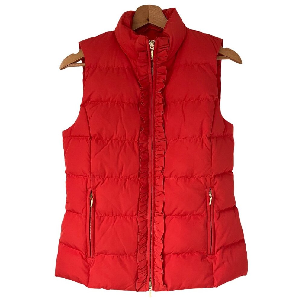 Talbots Women Puffer Down Vest Size XS Quilted Preppy Quiet Luxury Cottagecore